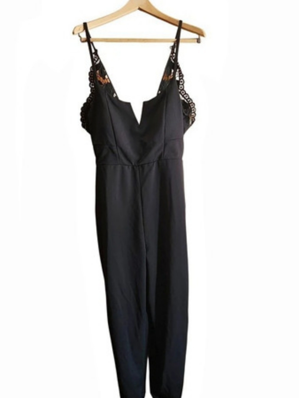 TRIXXI Lace Detail Jumpsuit in Black New